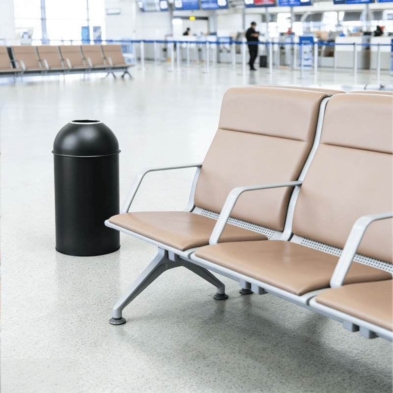 Large capacity bins for public transportation hubs