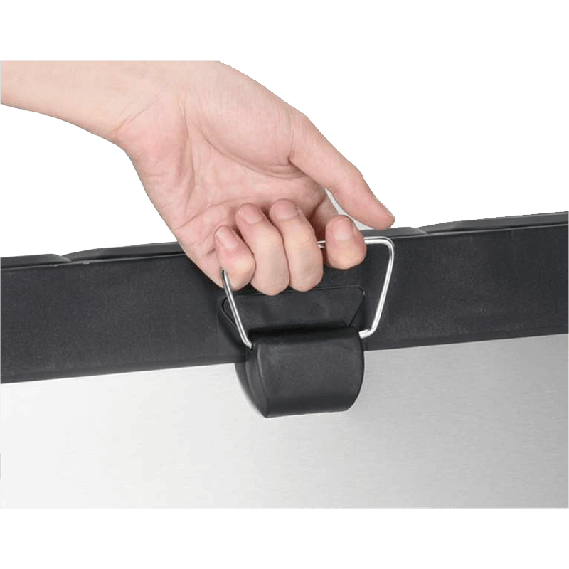HZ710 triple compartment kitchen recycling bin, stainless steel 30L/40L/45L for home waste separation - handle part