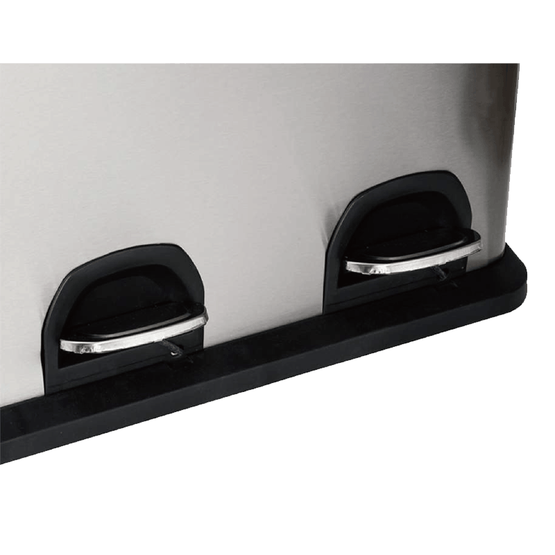 HZ710 triple compartment kitchen recycling bin, stainless steel 30L/40L/45L for home waste separation - pedal part