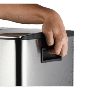 HZ720 stainless steel double compartment kitchen recycling bin, 30L/40L for home waste separation - handle part