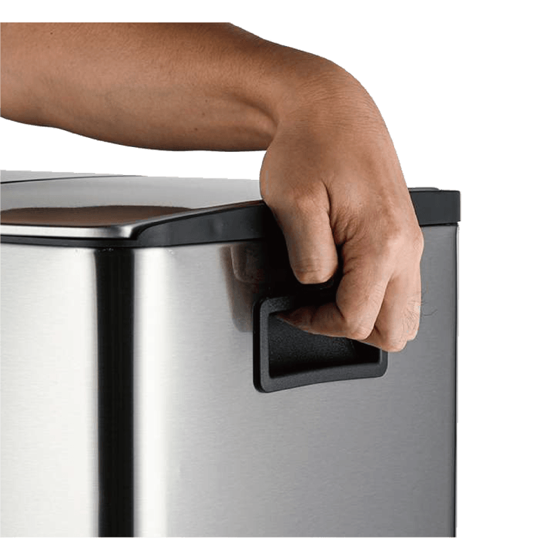 HZ720 stainless steel double compartment kitchen recycling bin, 30L/40L for home waste separation - handle part