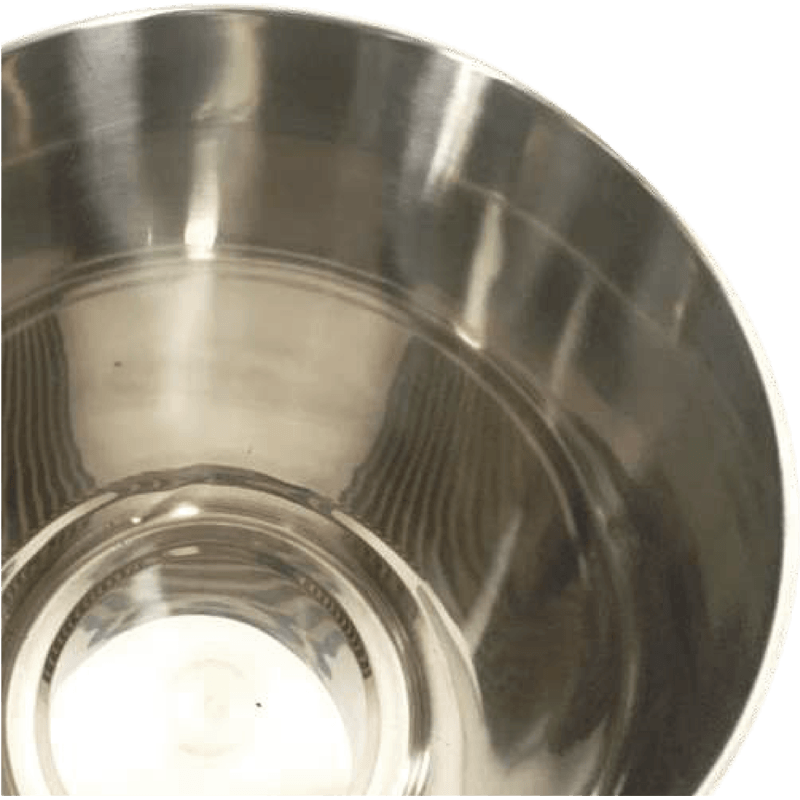 HZ930-3 stainless steel tapered open top kitchen trash can, 12L for home and commercial use - inside