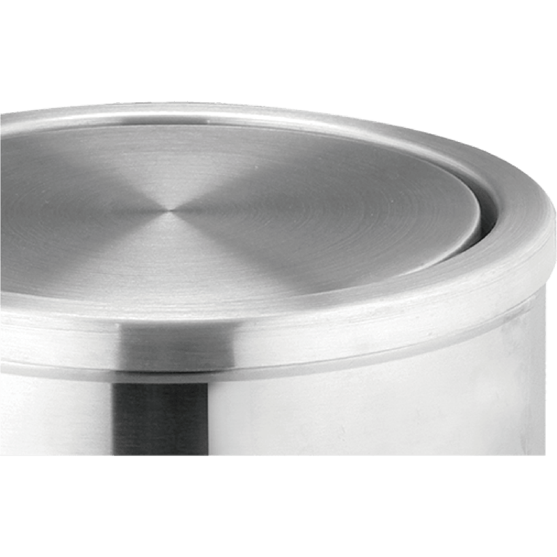 HZ400 commercial lobby stainless steel trash bin with swing lid, 3L-90L multi-size polished stainless steel waste bin - Push Lid