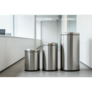 different capacity commercial stainless steel trash cans for business use